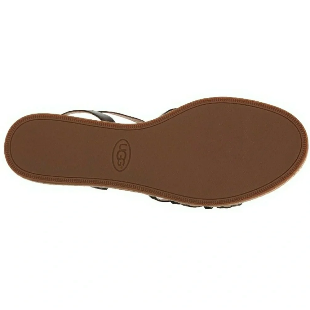 UGG Black Leather Strappy Ankle Sandals Size 11: GOOD CONDITION - Picture 4 of 8